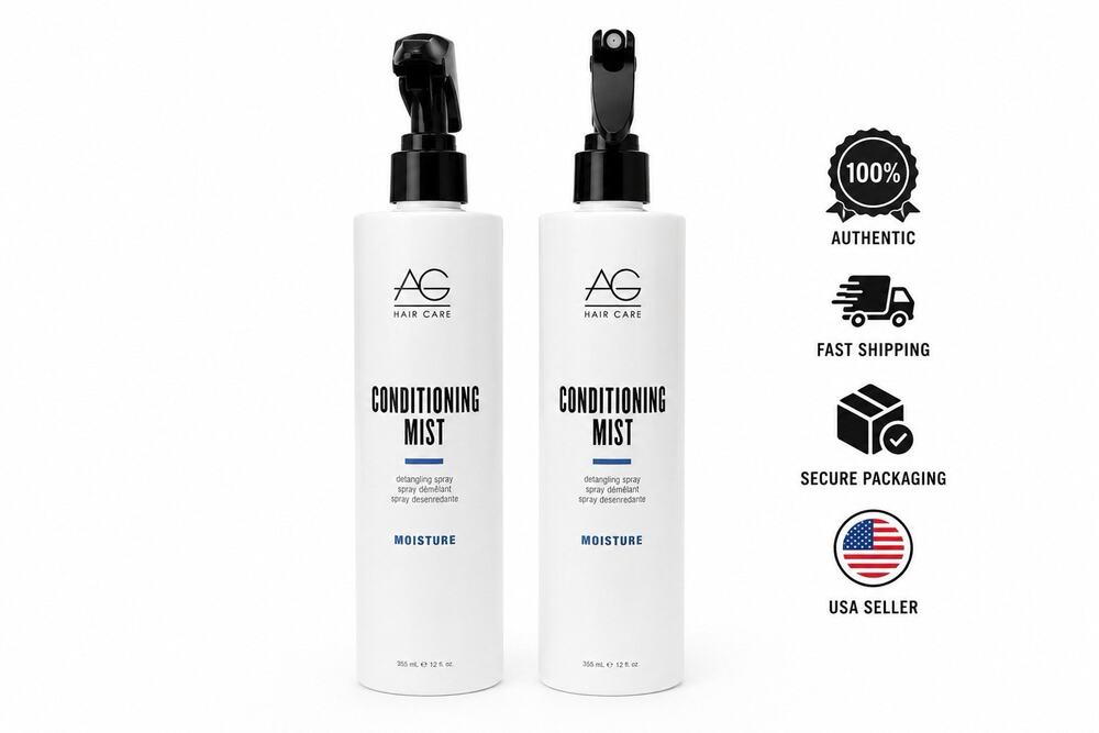 AG Care Conditioning Mist Moisture Detangling Spray 12 fl oz 355mL Lot of 2